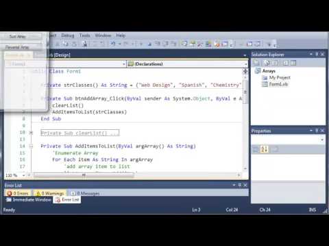 Visual Basic Tutorial   63   Initialize Arrays With Values