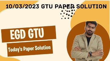 GTU Paper solution EGD | Engineering graphics and design  | Part 1  #gtuexam #engineeringgraphics