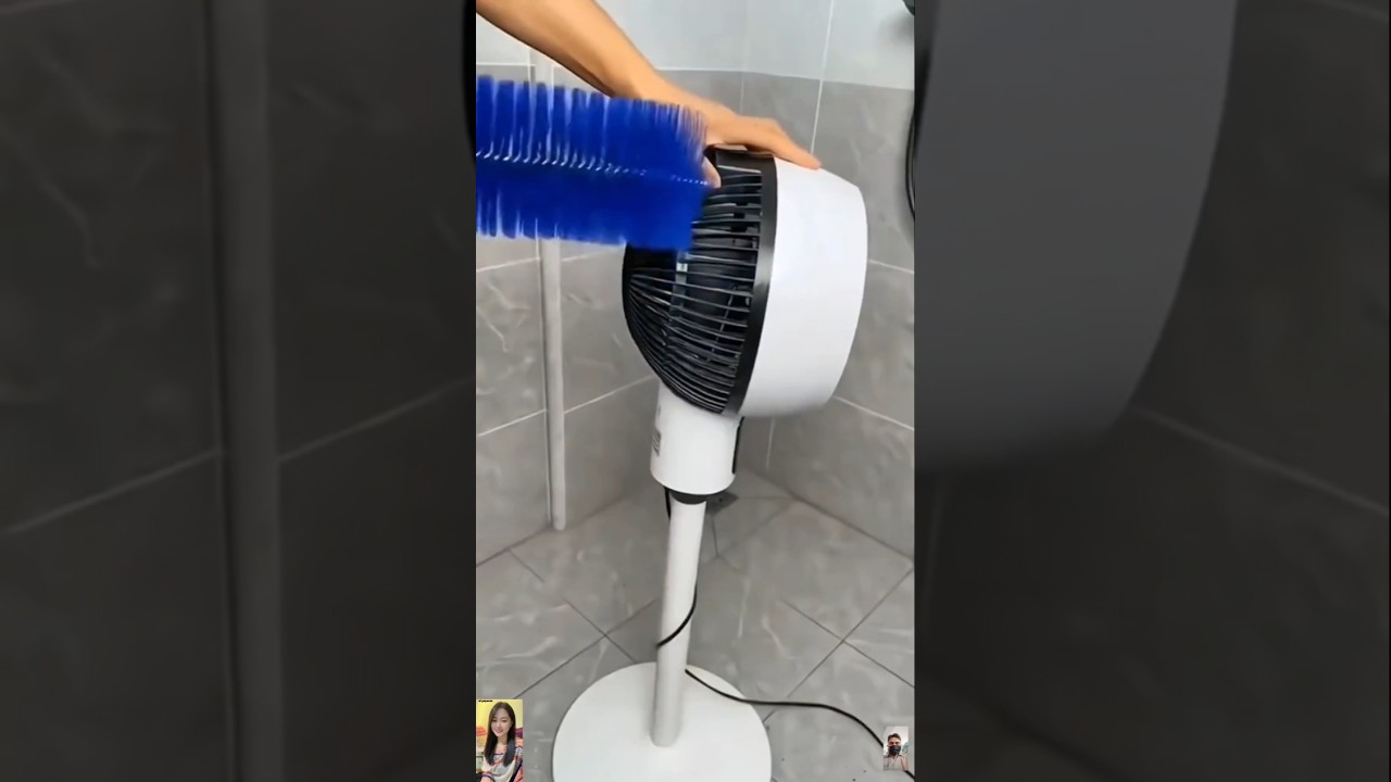 "Flexible Brush Magic: Easiest Way to Clean Fan!" 