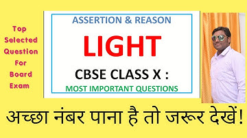 Light Reflection and Refraction important Assertion and Reason questions for class 10