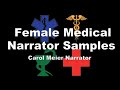 MONTAGE Medical Narration Samples-Female Medical Narrator