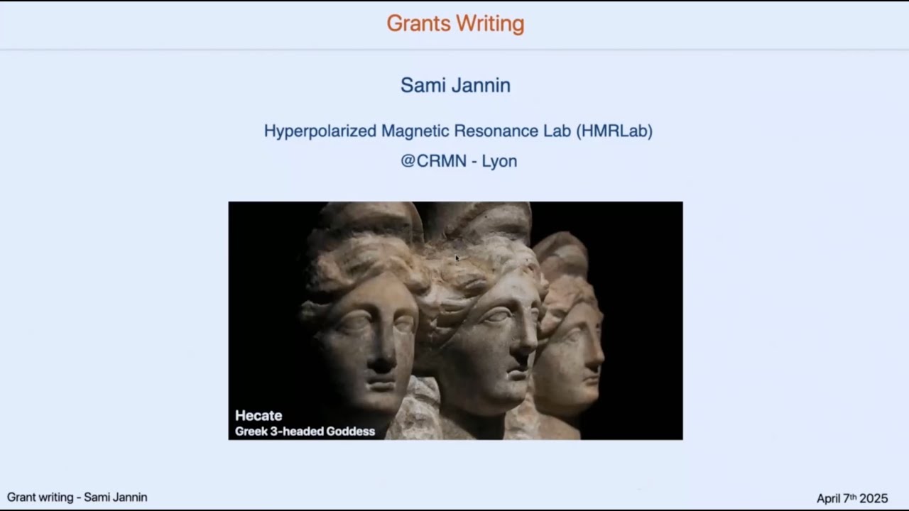Grant Writing Workshop | Prof. Sami Jannin | ENC-ISMAR 2025