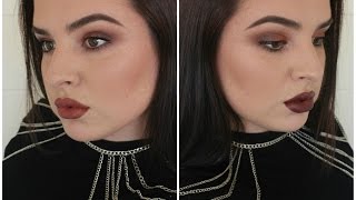 Glowing Go To Fall Inspired Everyday Smokey Eye - Bold/Nude Lip Options!