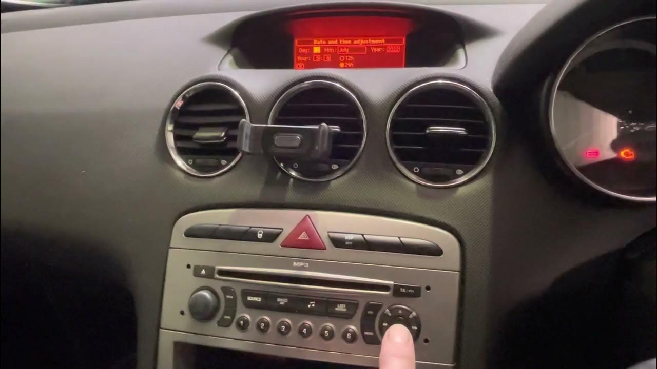 Peugeot 308 Clock Setting How to change the time and date YouTube