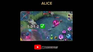Cara menggunakan alice yang benar || combo skill alice
