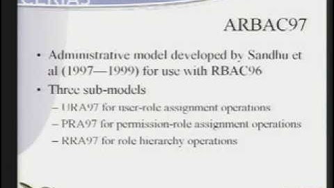 CERIAS Security: Administrative Scope and Role-Based Administration 4/6