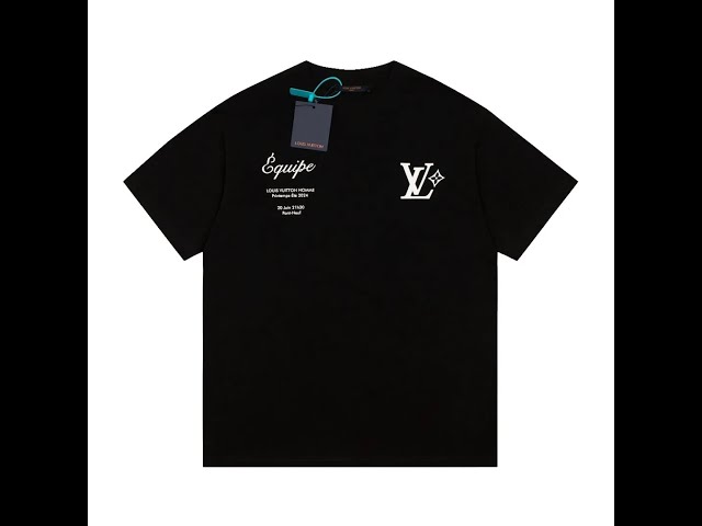 Louis Vuitton 23SS Staff Uniform Letter Short Sleeve T Shirt Black 7 11