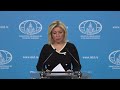 Брифинг М.Захаровой, Москва, 21 ноября 2024 года