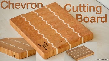 Chevron Patterned End Grain Cutting Board Tutorial