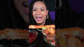 Deshelled KING CRAB Mukbang &amp; QnA #mukbang #queenbeast #foodie #food #qna #short #shorts #seafood