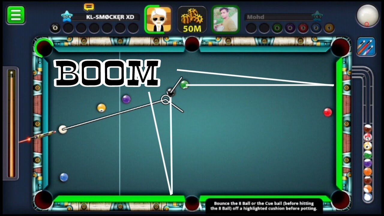 8 Ball Pool / Make The Best Inderict Shots On Black Ball / Full HD