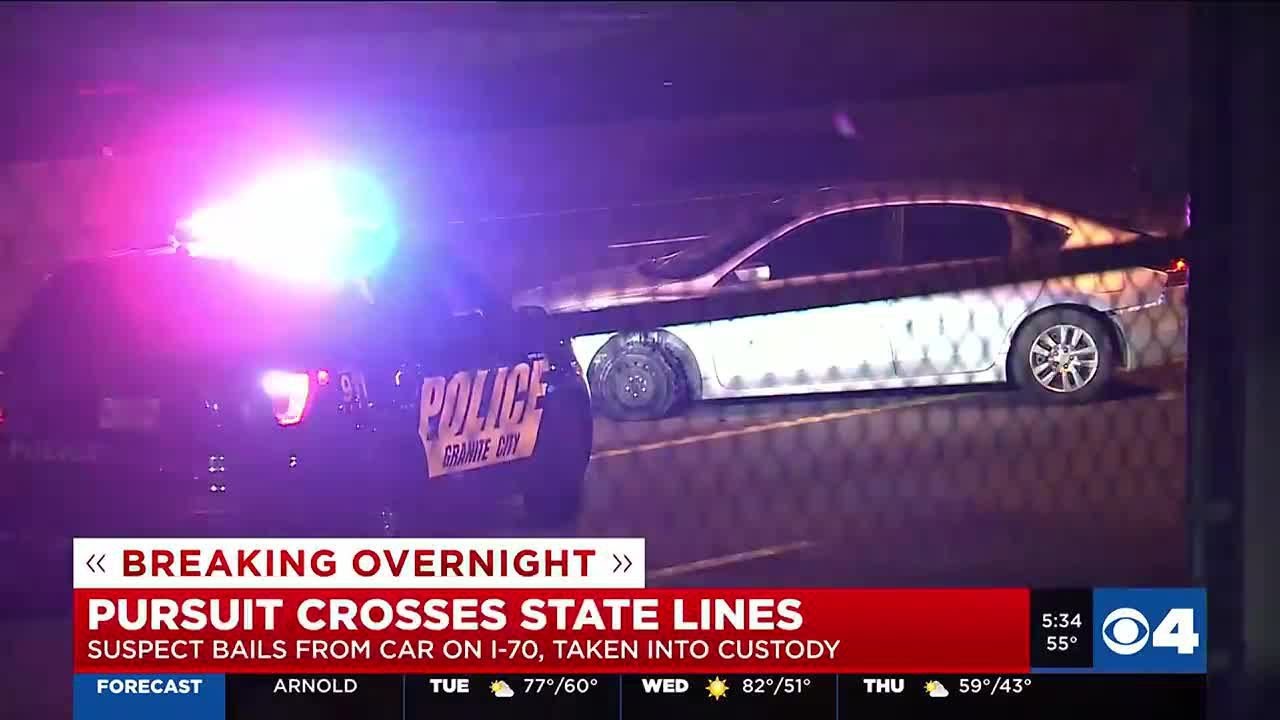 Suspect in custody following pursuit from IL into St. Louis - YouTube