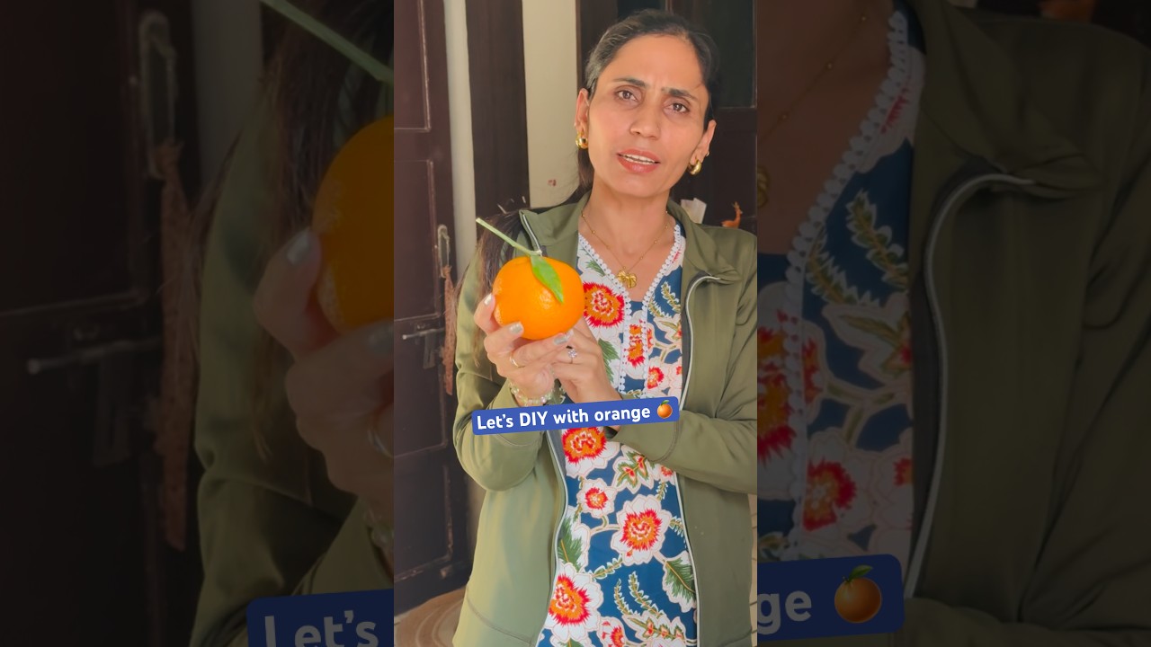 ऑरेंज के छिलके से बनाई कमाल की चीज/Ghamu Saran / What can I do with old orange peels? #shorts