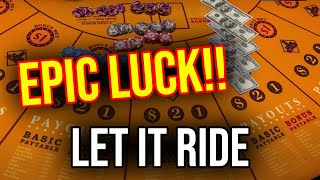 VERY LUCKY RUN ON LET IT RIDE POKER!! @renotahoe #ad