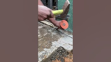 Breaking Cement Floor with Hammer and Chisel – Satisfying Demolition!