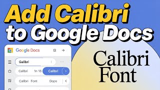 How To Get Calibri Font In Google Docs Mobile