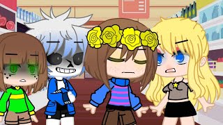 if sans,frisk,chara meets a Karen?/ Ft.the aftons kids! +Cringe lmao & some glitch