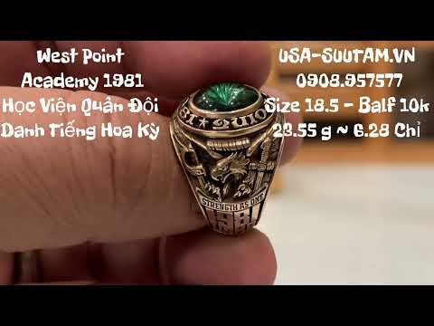 Video Nhẫn Mỹ : ĐÃ BÁN ❤️ Học Viện Quân Đội West Point 1981... - youtube