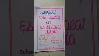 Surgical Case Study On Tracheoesophageal Fistula