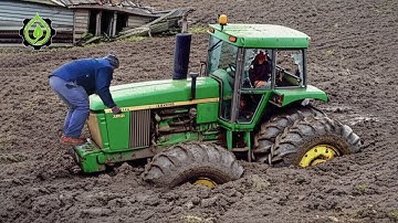 Tractor Stuck In Mud Compilation | Amazing Tractor Operator Skills #17