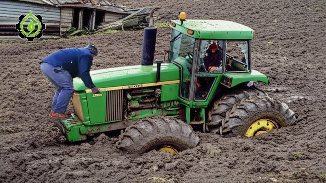 Tractor Stuck In Mud Compilation | Amazing Tractor Operator Skills #17