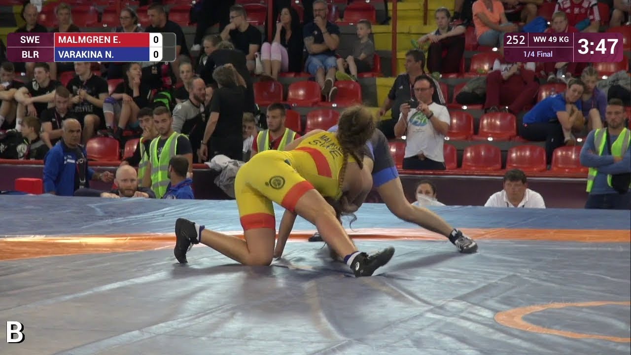 1/4 WW - 49 kg: E. MALMGREN (SWE) v. N. VARAKINA (BLR)