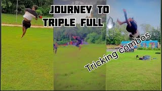 Triple full journey tricking combos #youtubevideos #tranding #viralvideo @ashishtricker5400