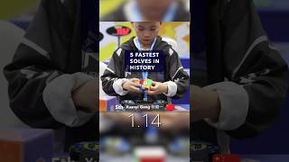 5 Fastest RUBIK'S CUBE solves in HISTORY! #rubikscube