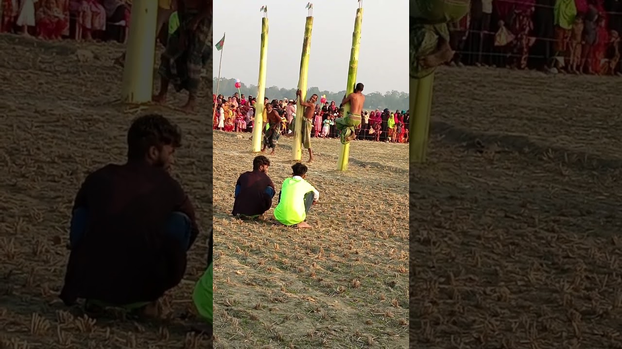 তৈইলাক্ত কলাগাছে ওঠা খেলা