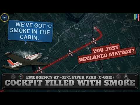 Video Massive Oil System Failure | Cockpit Fills with Smoke After Engine Oil Covers Windshield