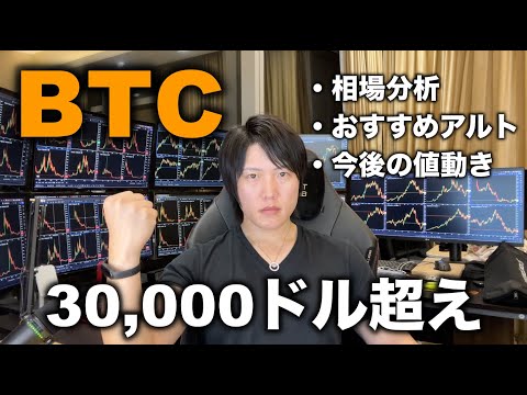 ビットコイン30 000ドル超え 今後の値動き おすすめコイン 