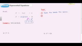 MCR 3U - Unit 4 - Exponential Functions - 5 - Solving Exponential Functions - 2012-2013