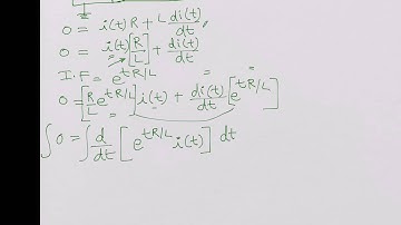 RL Circuit Discharging, Solving Differential Equation, Transient Response