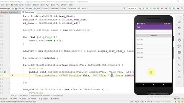 فيديو #145 | عرض معلومات عنصر من ListView في Toast
