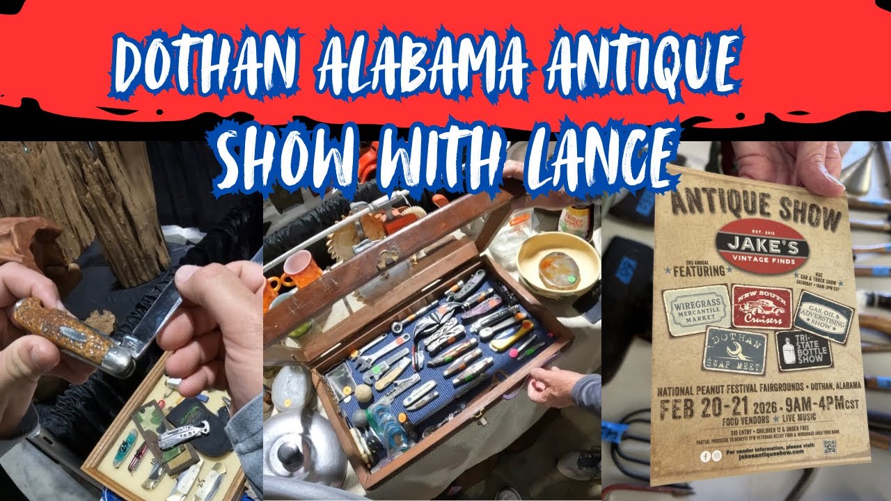 Выставка антиквариата Джейка в Дотане, штат Алабама, с участием Лэнса.