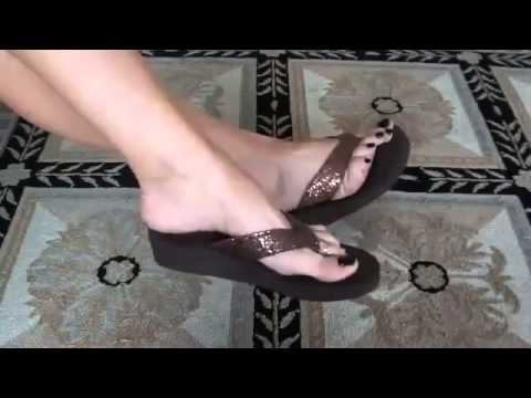 Foot Fetish Hot Feets and soles in Sexy Flip Flops - YouTube
