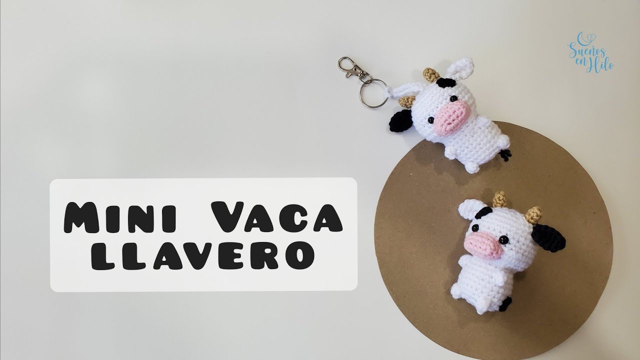 Vaquita llavero. Amigurumis pequeños paso a paso