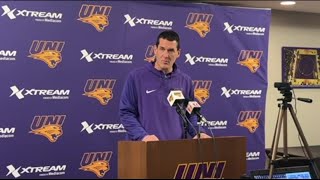 UNI HC Ben Jacobson discusses Evansville game, small-ball lineup, practice routine