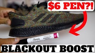 HOW TO BLACKOUT ADIDAS BOOST W/ $6 SHARPIE?! WILL IT WORK?