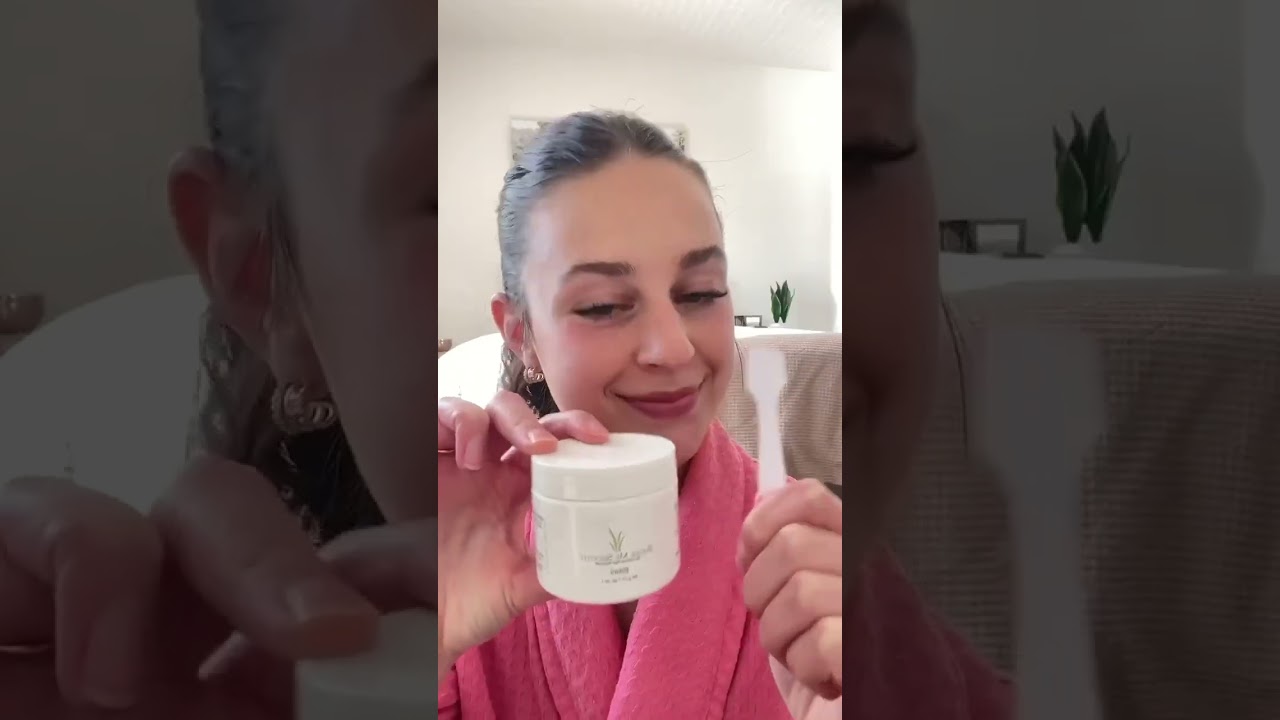 Using all-natural sugar wax to remove my unwanted unibrow hair! It was easy and almost painless!