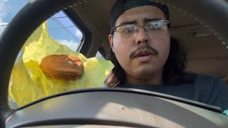 Unemployed man eats a McChicken and cries