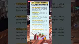 Tips Sukses Di Usia Remaja