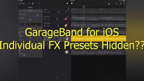 Deactivating Multiple Reverbs on Presets in GarageBand for iOS