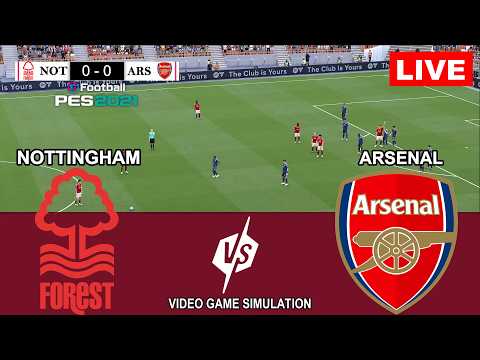🔴Nottingham vs Arsenal Live, Pes 21 Gameplay I Premier League 26/27 | Full Match Game Simulation