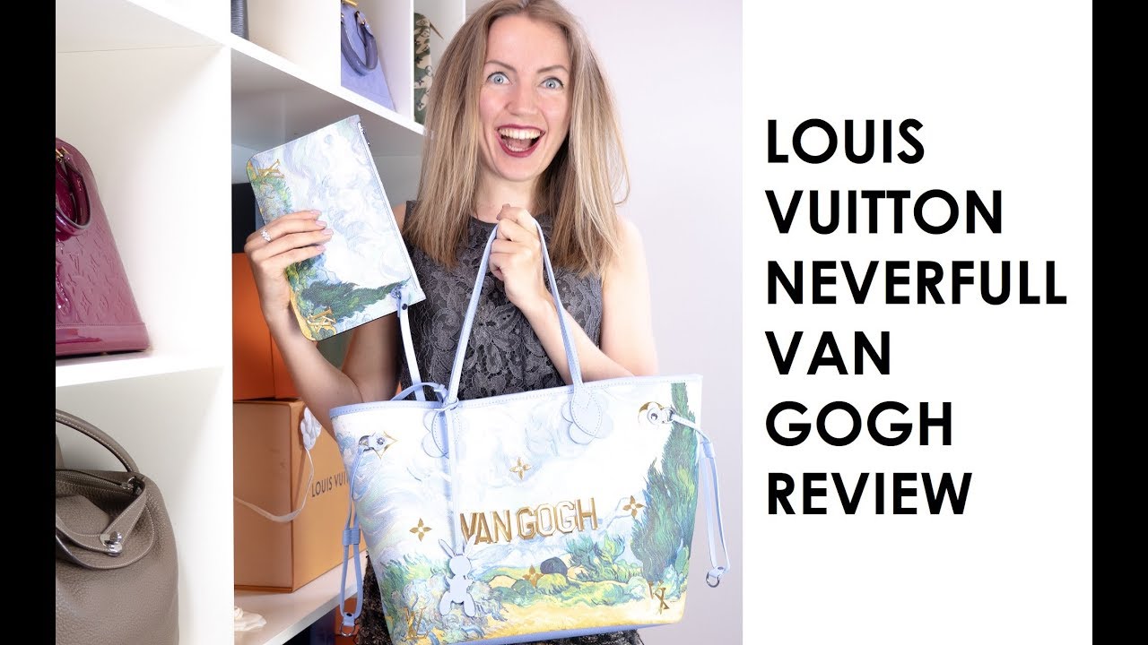 LOUIS VUITTON Masters Neverfull MM Tote Bag Pouch M43331 Van Gogh Painting
