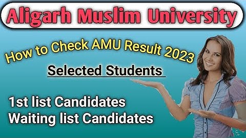 How to check amu result 2023 | amu 1st list result 2023 | amu result 2023 | amu school result 2023