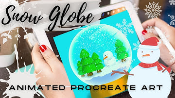Procreate Animated Snow Globe/Beginner Tutorial/Shorts