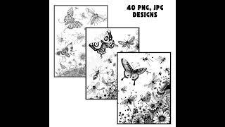 Butterfly Zentangle Art for Beginners | Relaxing Doodle Practice Sheets