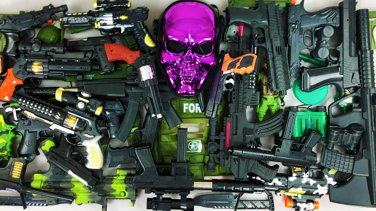 DOZENS OF TOY GUNS DANGEROUS WEAPONS SKULL MASK YouTube