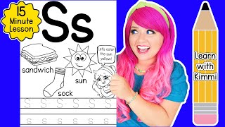 Letter S Color & Trace Worksheet Lesson and Tutorial | Learn with Kimmi The Clown ABC Coloring Book Letter S Color & Trace Worksheet Lesson and Tutorial | Learn with Kimmi The Clown ABC Coloring Book